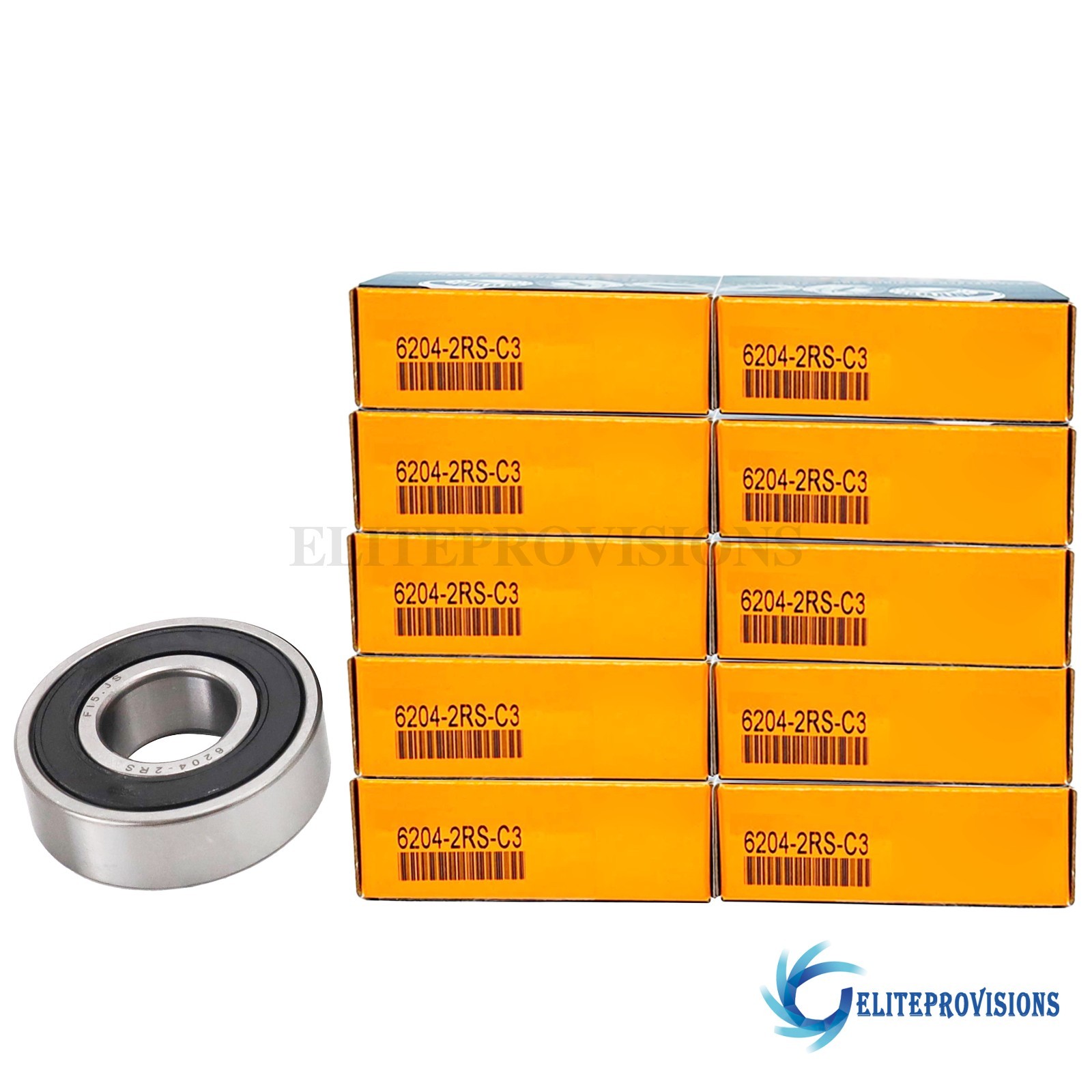 10PCS Double Rubber Seal Ball Bearings 6204-2RS For TIMKEN 6204-2RSC3 20x47x14mm