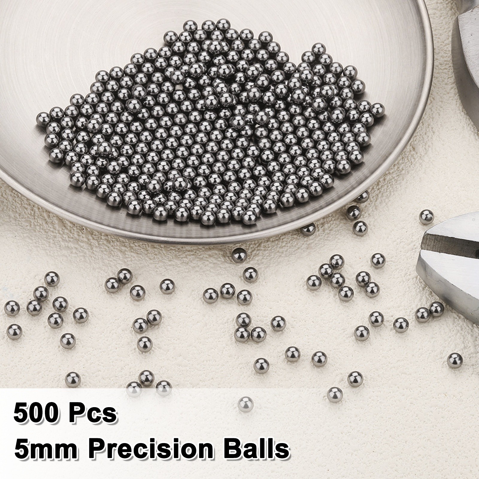 500pcs Precision Balls 5mm Diameter G200 Solid Chrome Steel Bearing Balls