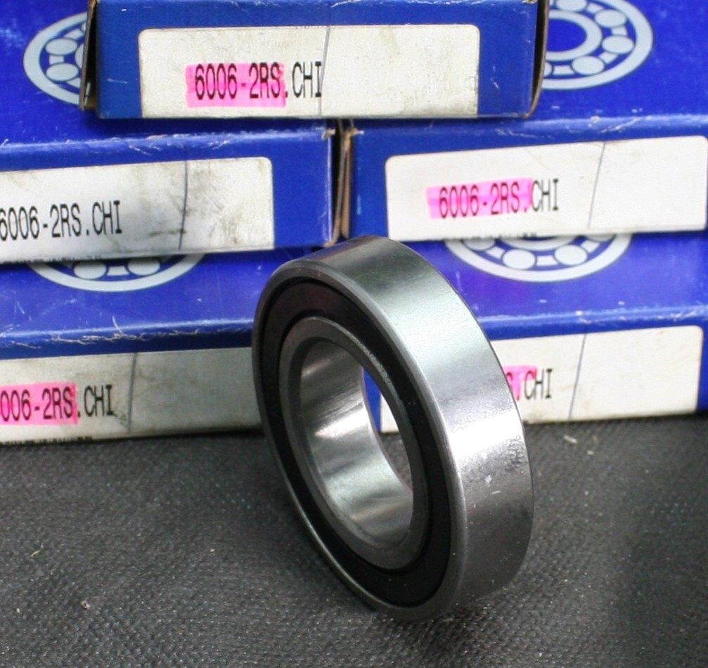 Five (5) Generic 6006 2RS Deep Groove Bearings 30MM ID China NEW