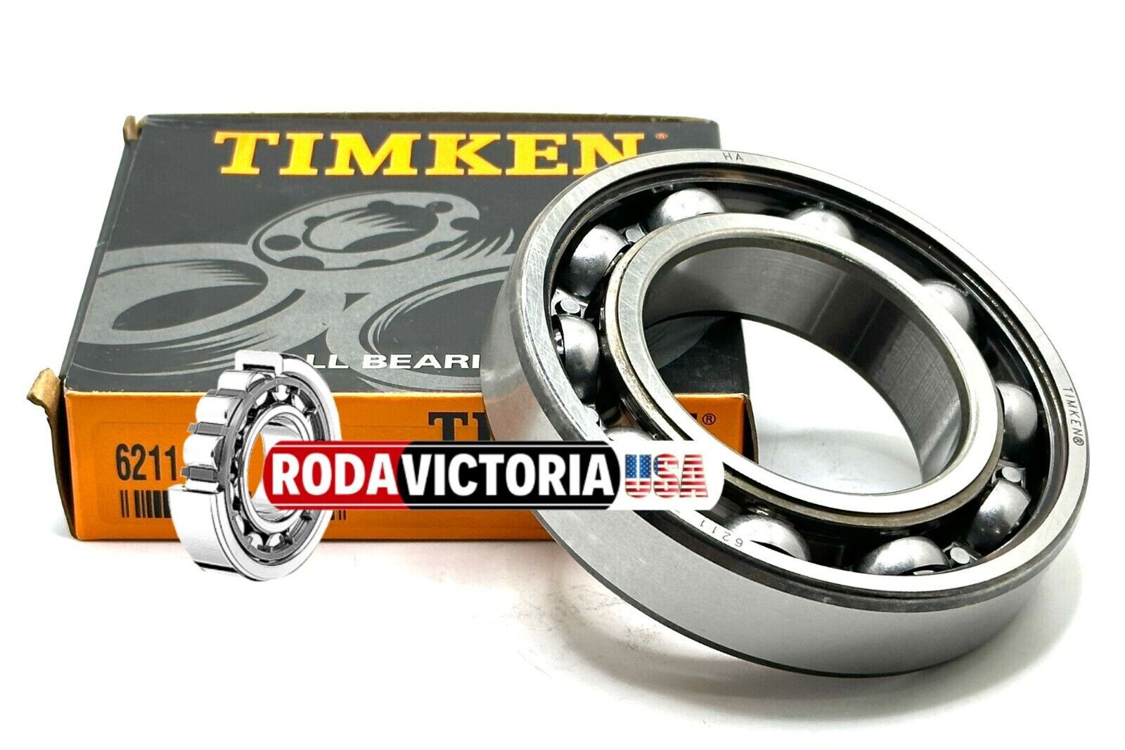 TIMKEN 6211 C3 DEEP GROOVE BALL BEARING, OPEN SEALS 55x100x21mm