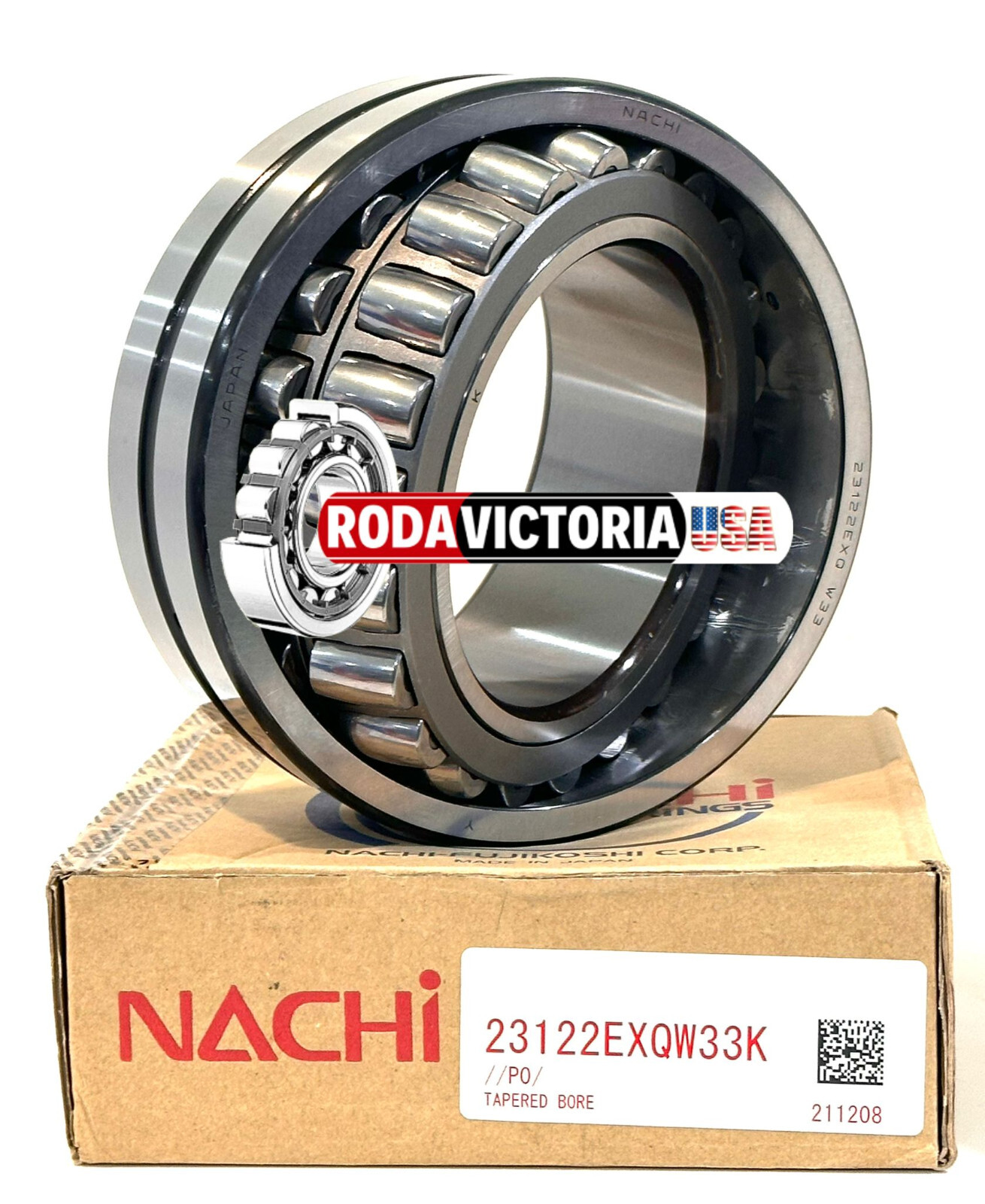 NACHI JAPAN 23122 EXQW33K SPHERICAL ROLLER BEARING 110x180x56mm