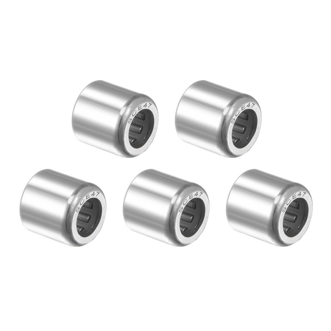 5pcs SCE47 Needle Roller Bearings Open End 1/4″ Bore 7/16″ OD 7/16″ Width