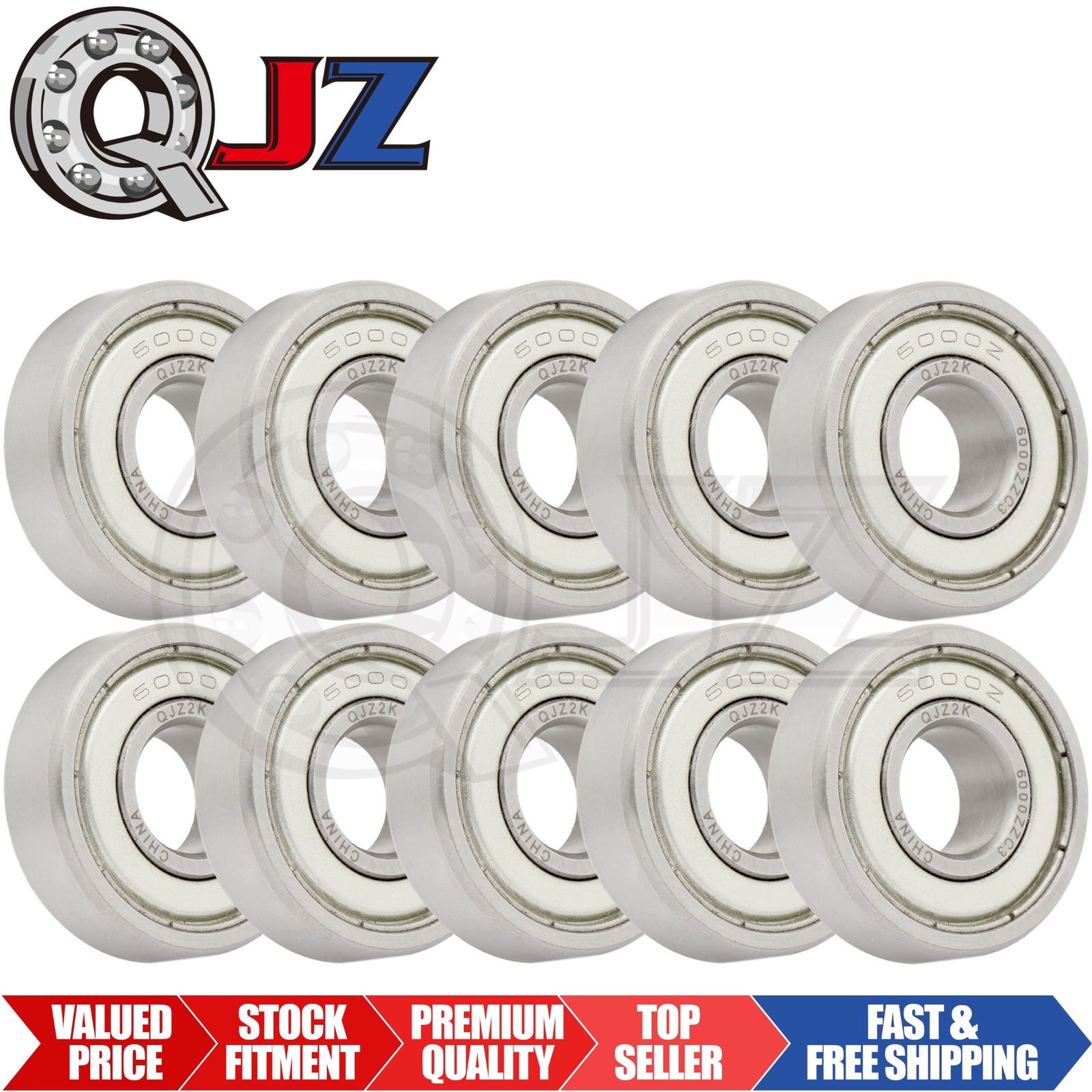 [Qty.10] 6000-ZZ Deep Groove Radial Ball Bearing [10mm Bore x 26mm OD x 8mm W]
