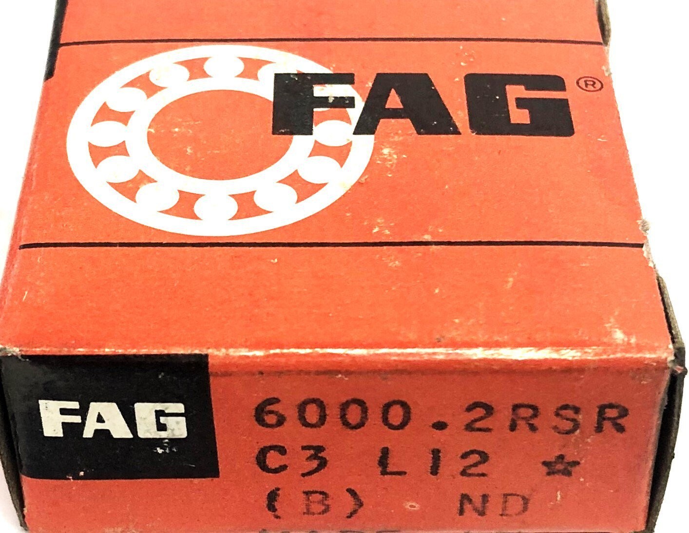 FAG C3 L12 Single Row Ball Bearing 6000-2RSR [Lot of 3] NOS
