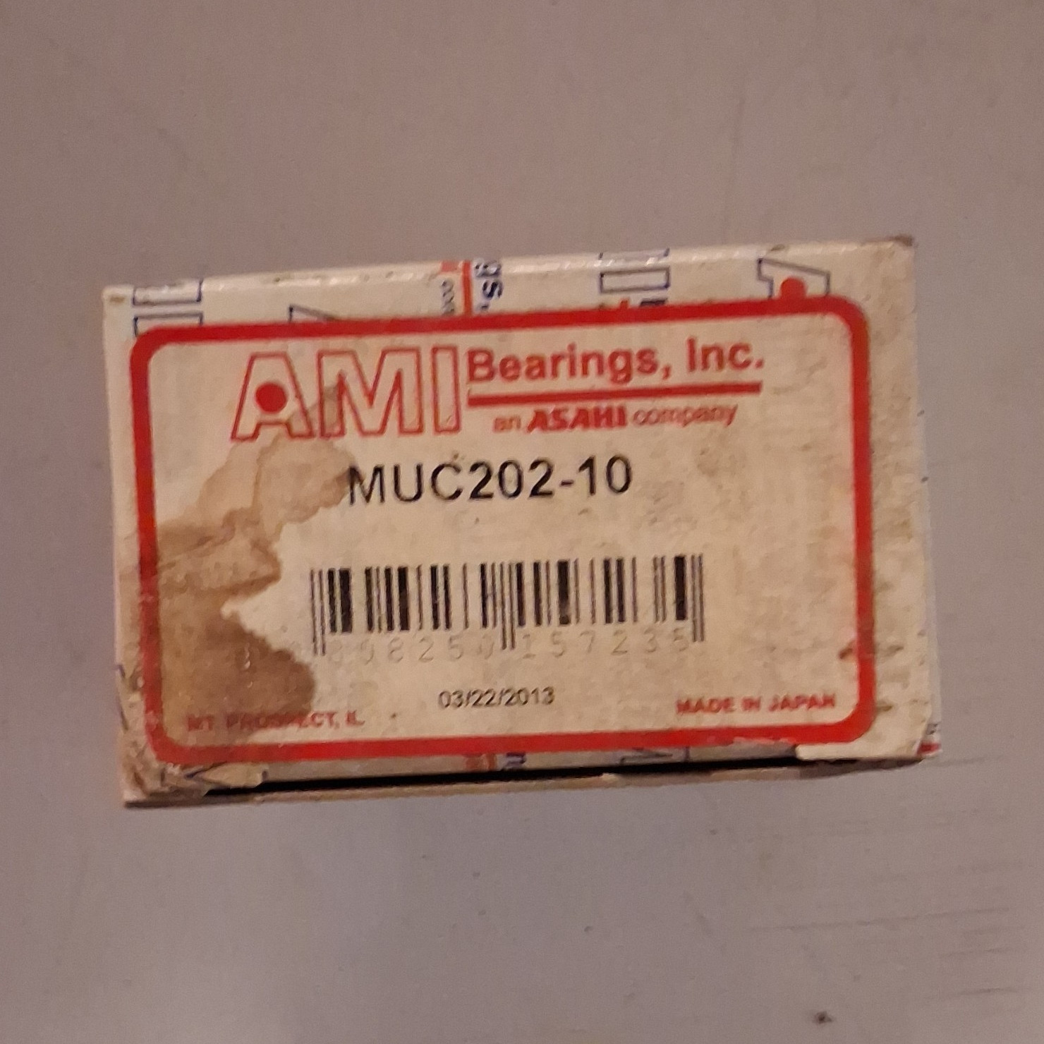 AMI Ball Bearing Insert MUC202-10 5/8 in Bore 40mm OD 22mm Wide Metal