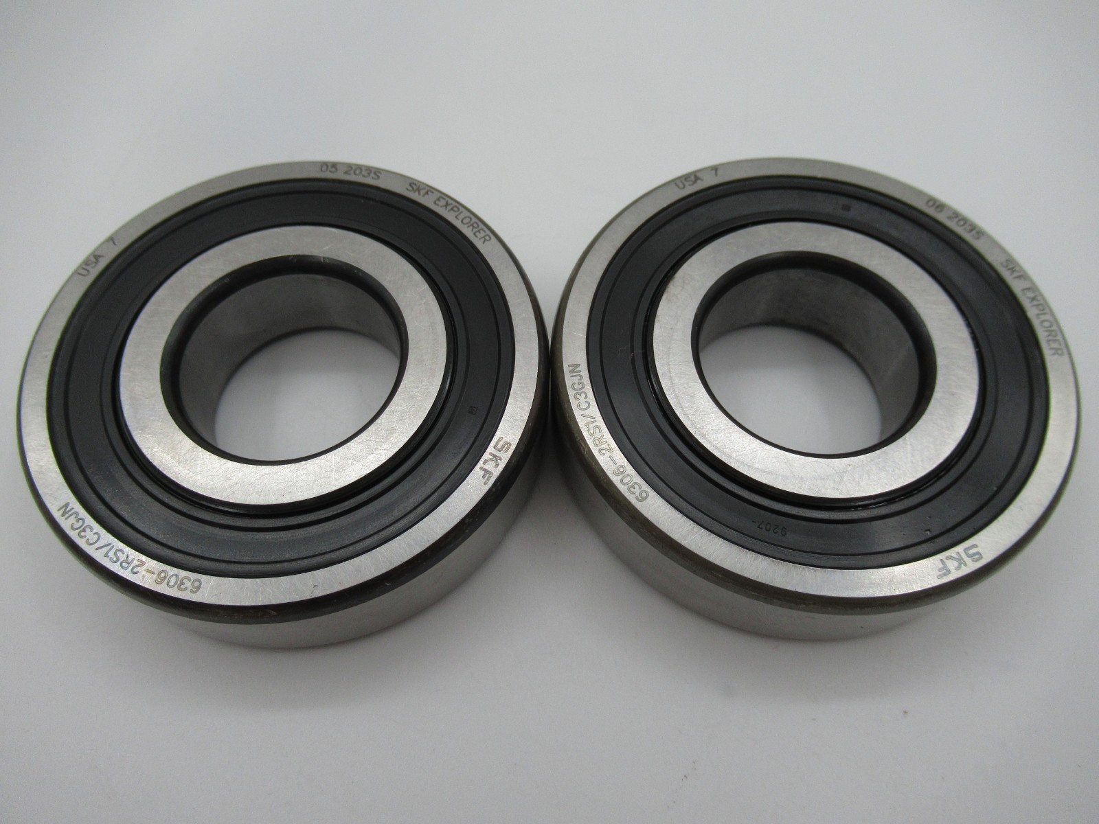 Lot of 2 Used SKF Bearings 6306-2RS1/C3GJN “Look”