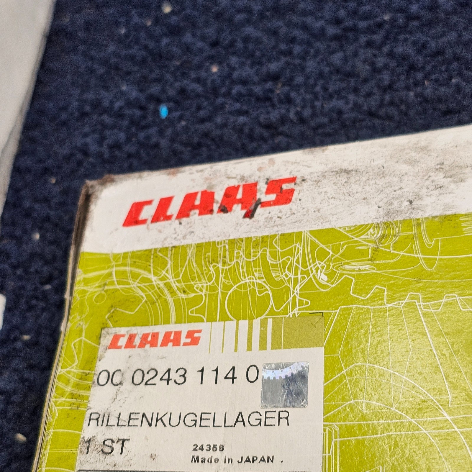 Claas 0002431140 Deep Groove Ball Bearing NTN 6016 22062413