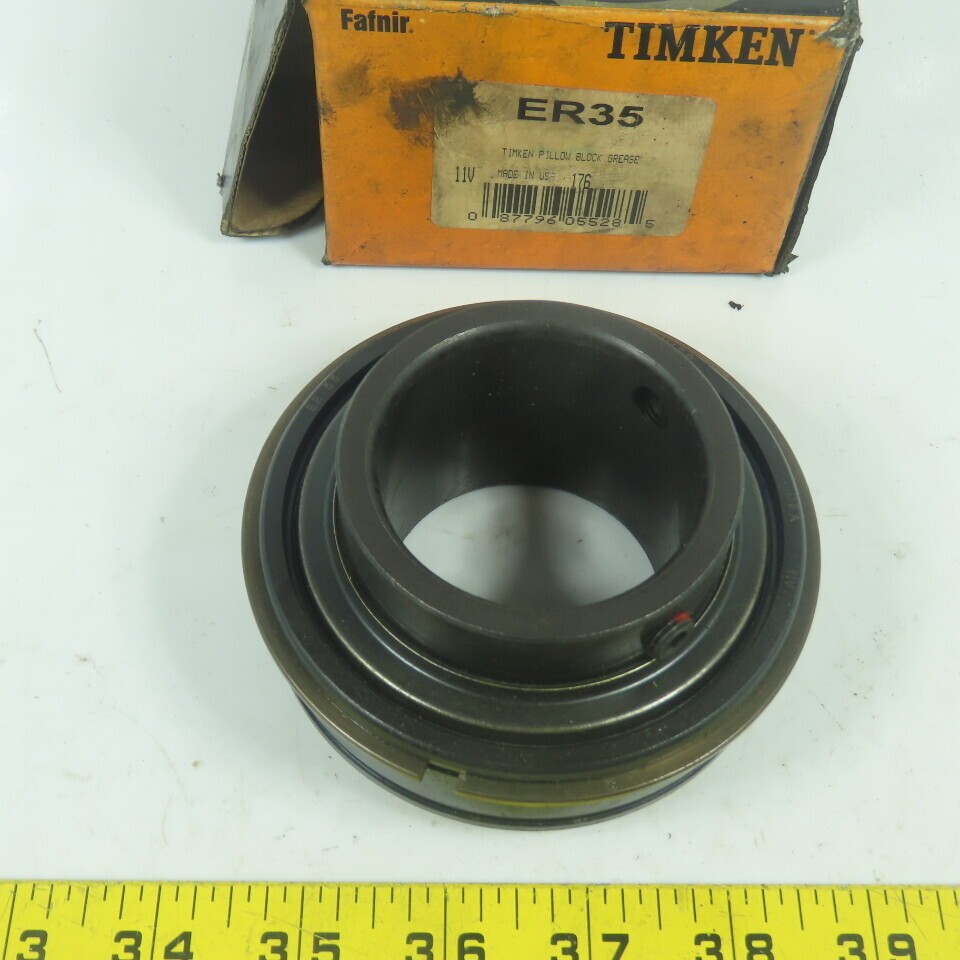 Timken Fafnir ER35 Wide Inner Ring Setscrew Locking Ball Bearings 2-3/16″ Bore