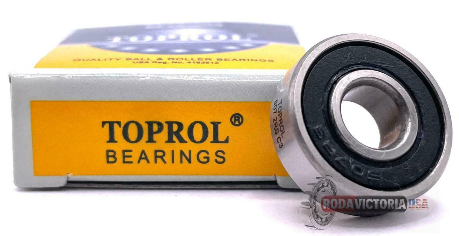 TOPROL 634 2RS DEEP GROOVE BALL BEARING, RUBBER SEALED 4x16x5 mm