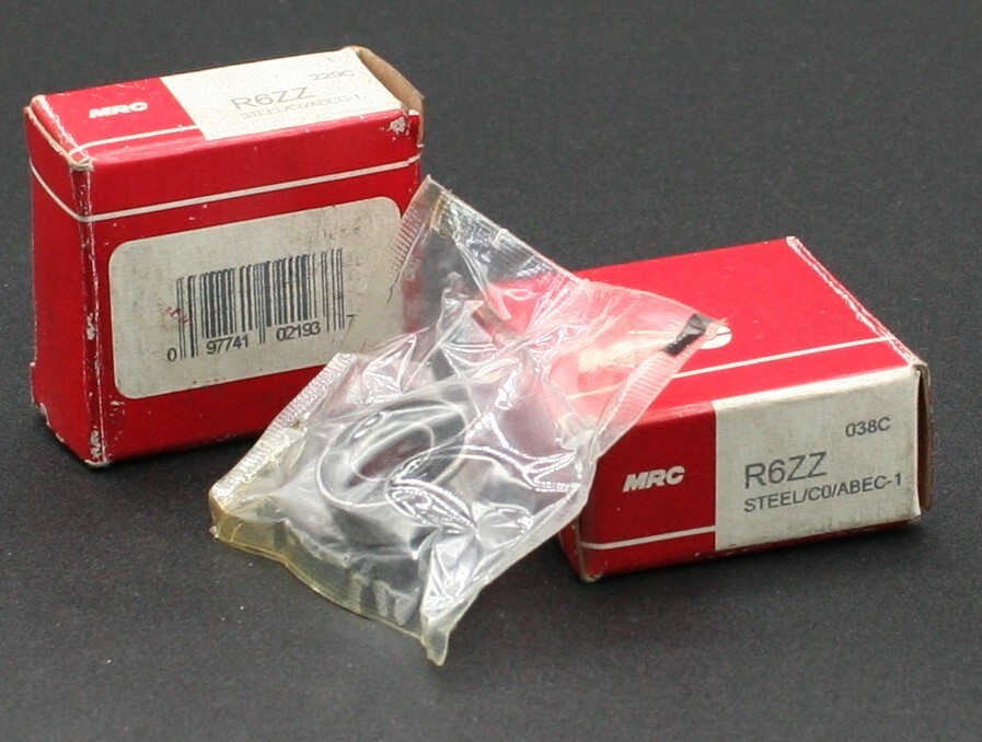 Two (2) MRC R6ZZ Single Row Radial Bearing 3/8″ ID NEW