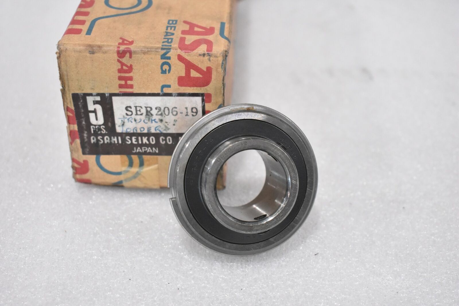 ASAHI BEARINGS SER206-19 BALL INSERT BEARING 1-3/16″ ID x 2.44″ OD (Lot of 3)