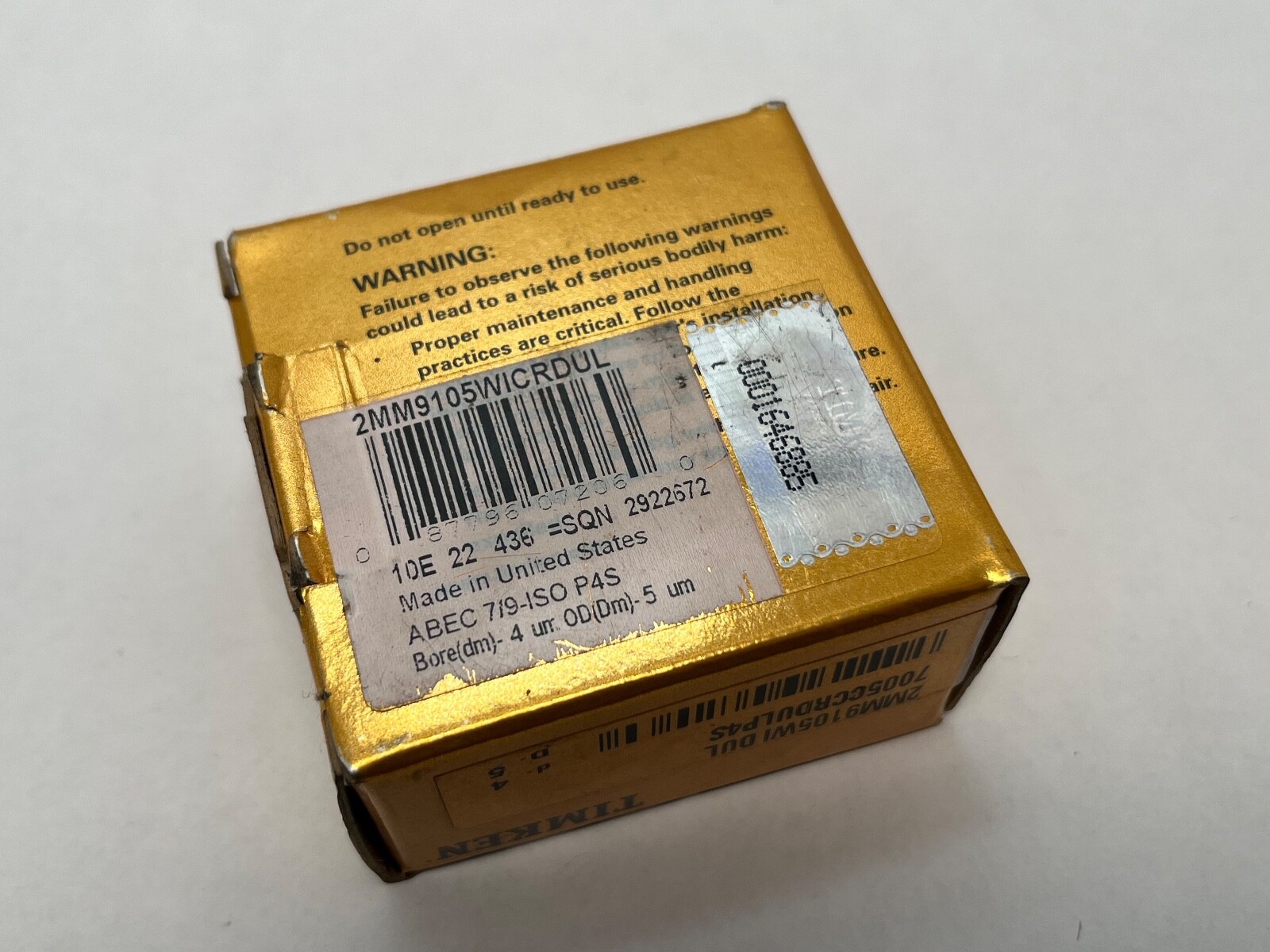 Fafnir 2MM9105WI-DUL Bearing 25x47x12 mm 7005-C 2MM 9105 WI DUL USA Timken 2 Pcs