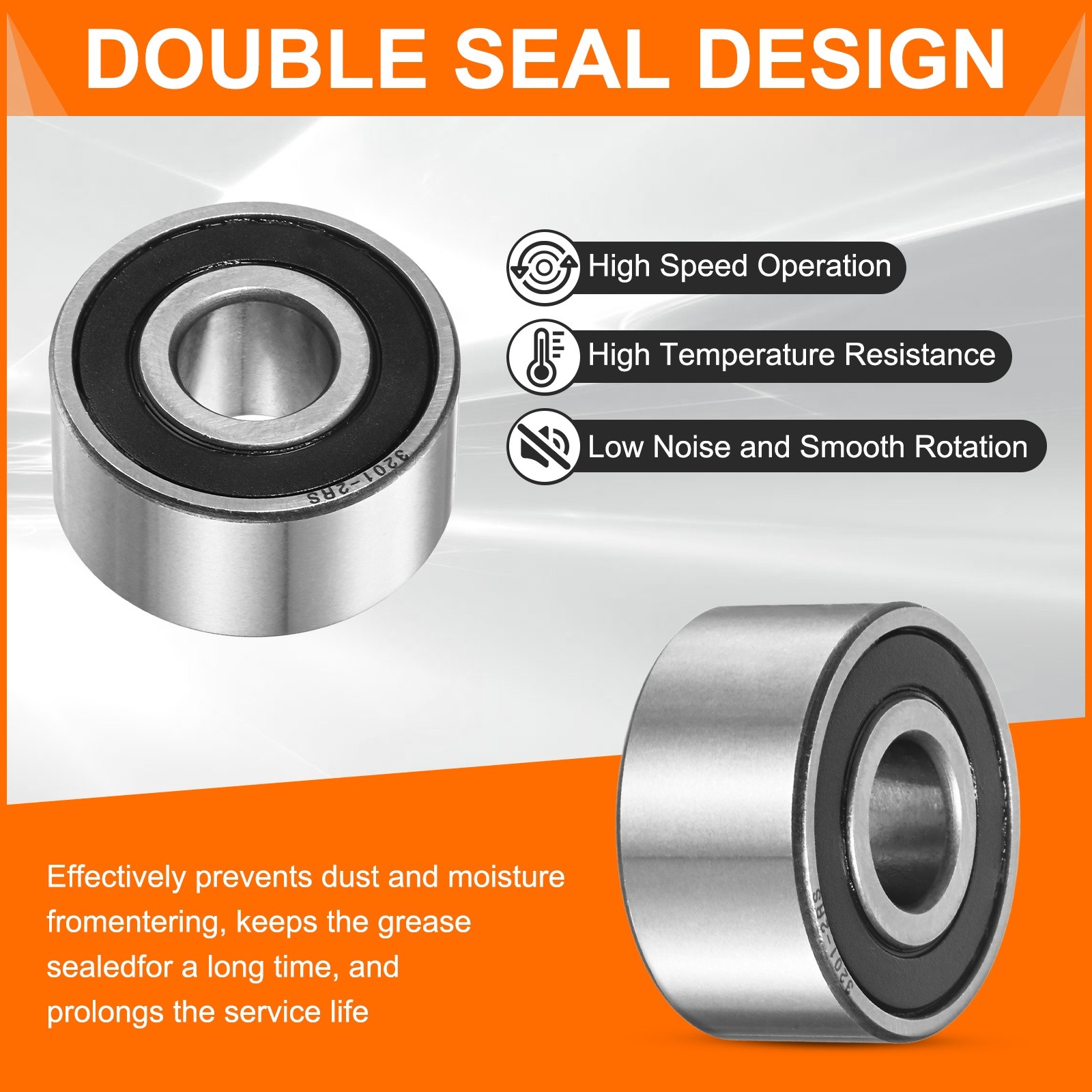4pcs for 3201-2RS/5201-2RS Angle Bearing 12x32x15.5mm Pond