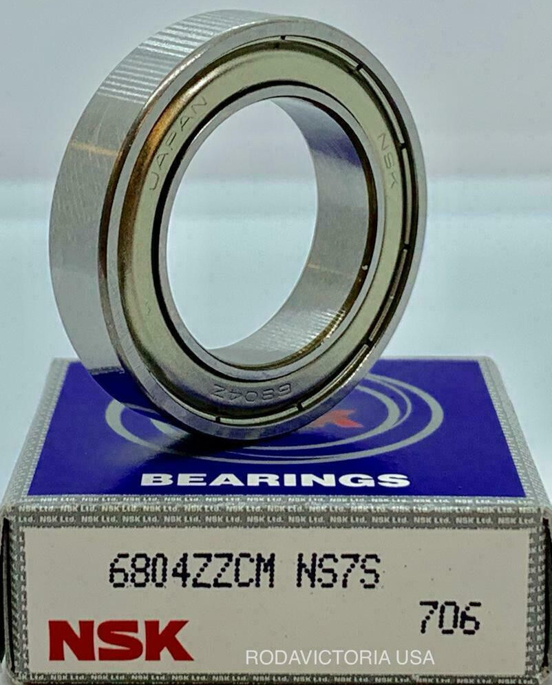 NSK Japan 6804 ZZ Deep Groove Ball Bearing, Metal Shielded 20x32x7 mm
