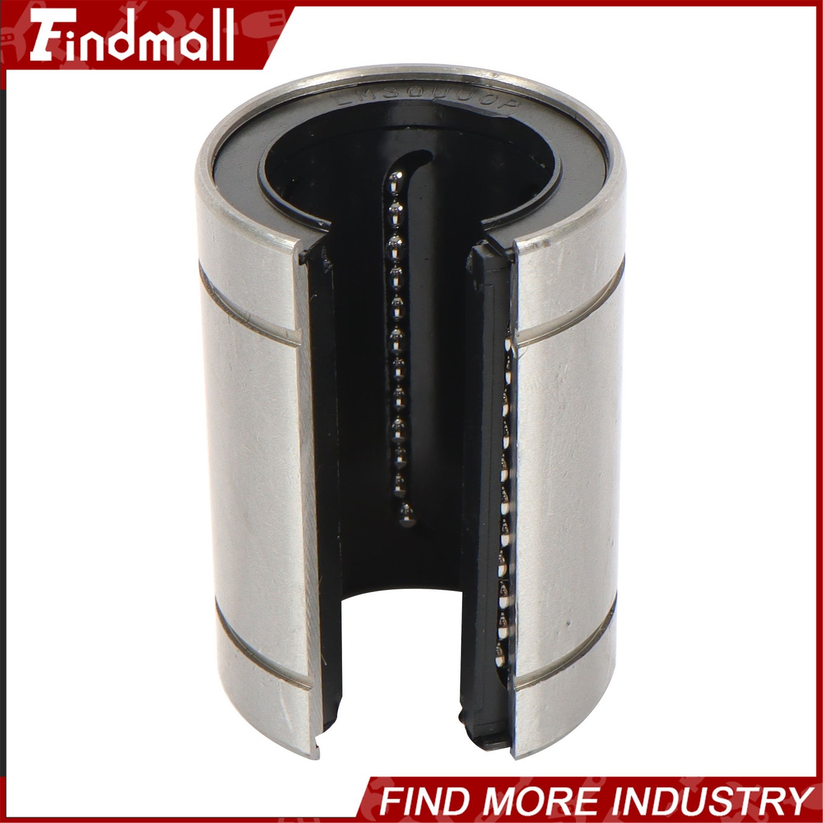 Findmall 4pcs LM30UUOP Open Linear Ball Bearings 30x45x64mm CNC