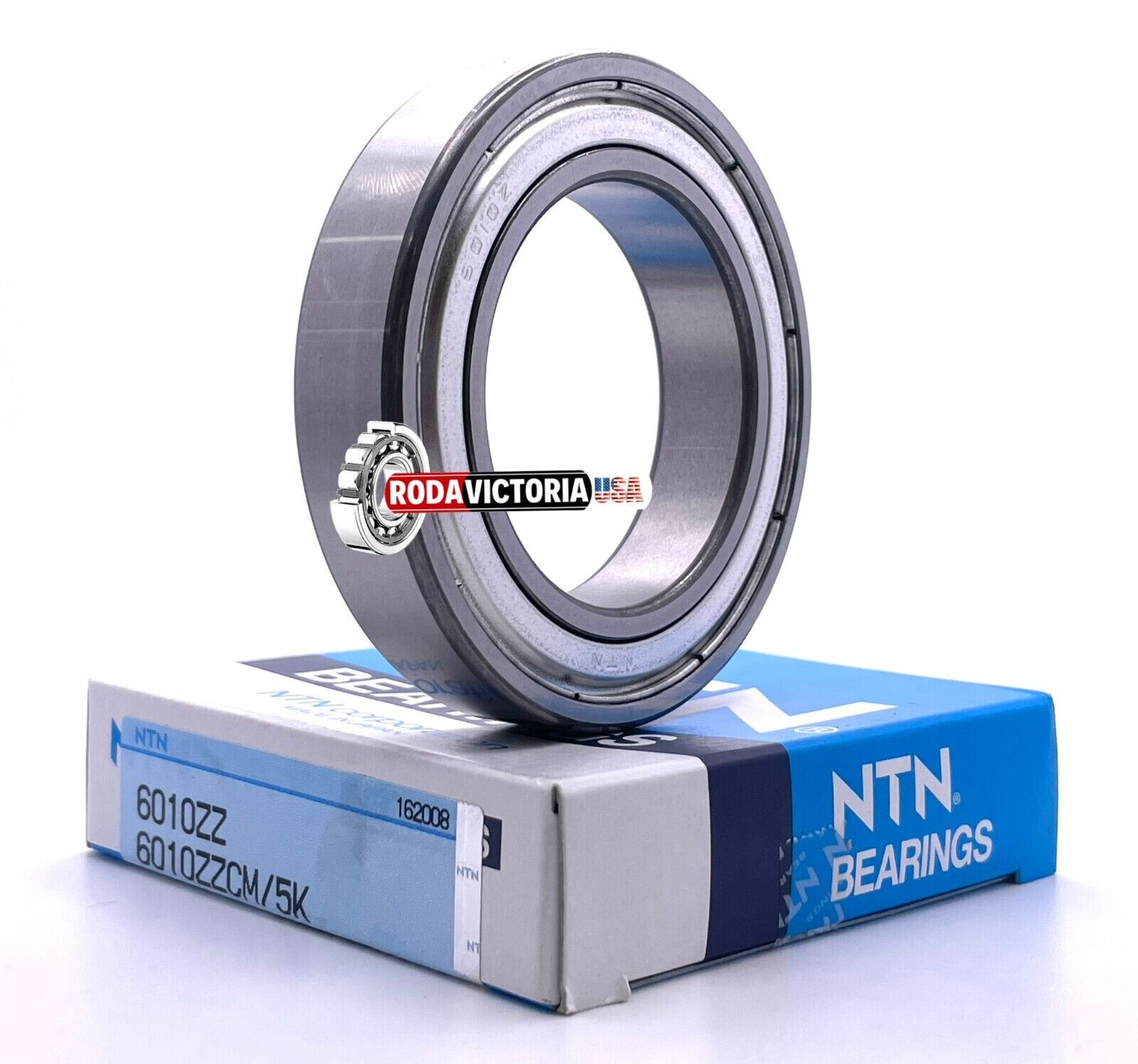 NTN 6010 ZZ CM/5K Deep Groove Ball Bearing, Metal Shielded 50x80x16 mm
