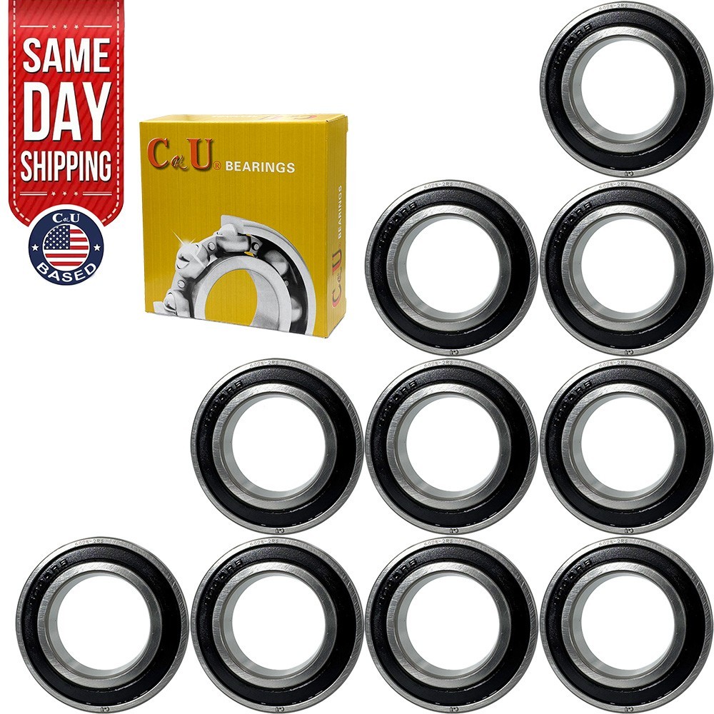 10PCS 6008-2RS Deep Groove Ball Bearings 40x68x15mm Double Rubber Sealed