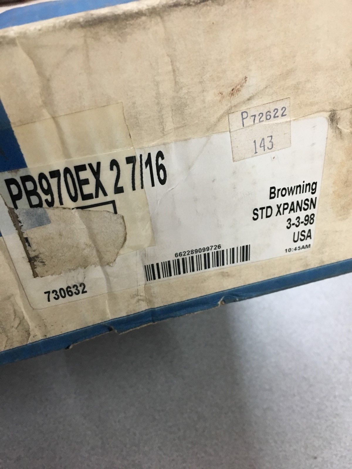 NEW IN BOX BROWNING PILLOW BLOCK BEARING 2-7/16″ BORE PB970EX 2 7/16