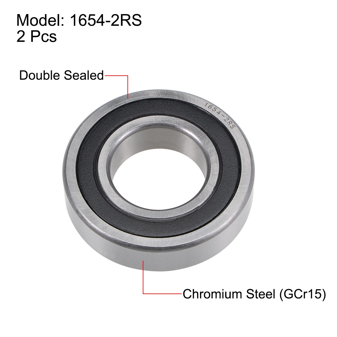 1654-2RS Deep Groove Sphere Z2 1-1/4″x2-1/2″x5/8″ Double Sealed 2pcs