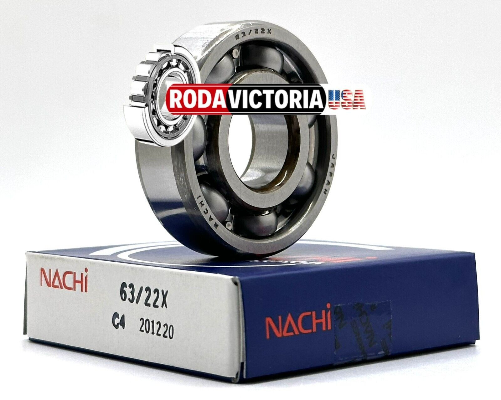 NACHI JAPAN 63/22 C4 BALL BEARING, OPEN TYPE, NO SEALS 22x56x16mm