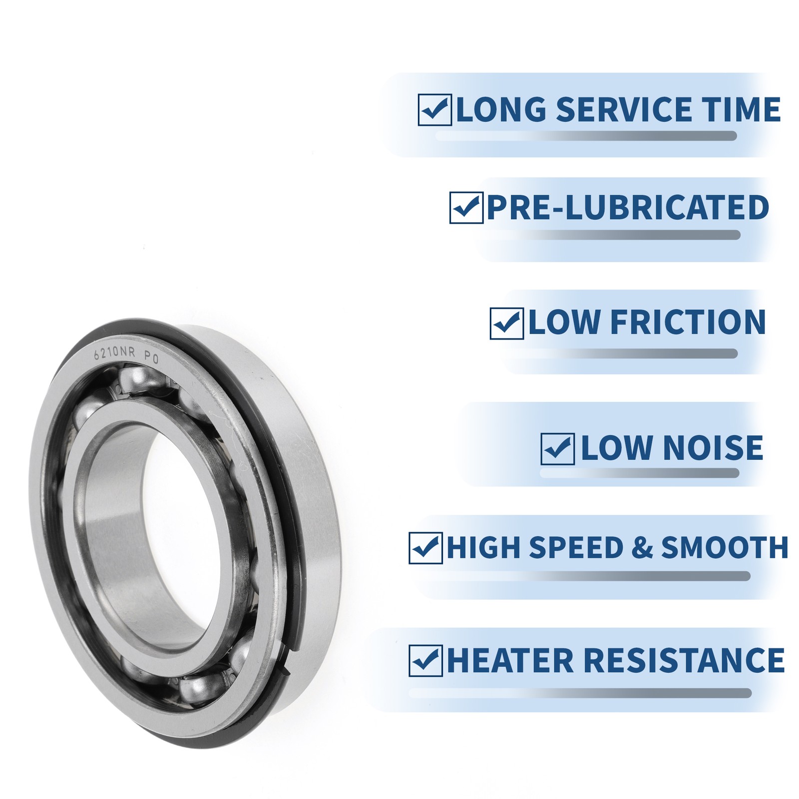 6210NR Deep Groove Ball Bearings P0 50x90x20mm 1 Pc Scooter Skateboard Wheel