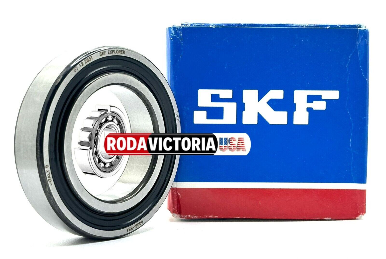 SKF 6008 RS1 DEEP GROOVE BALL BALL BEARING, OPEN ONE SIDE 40x68x15 mm