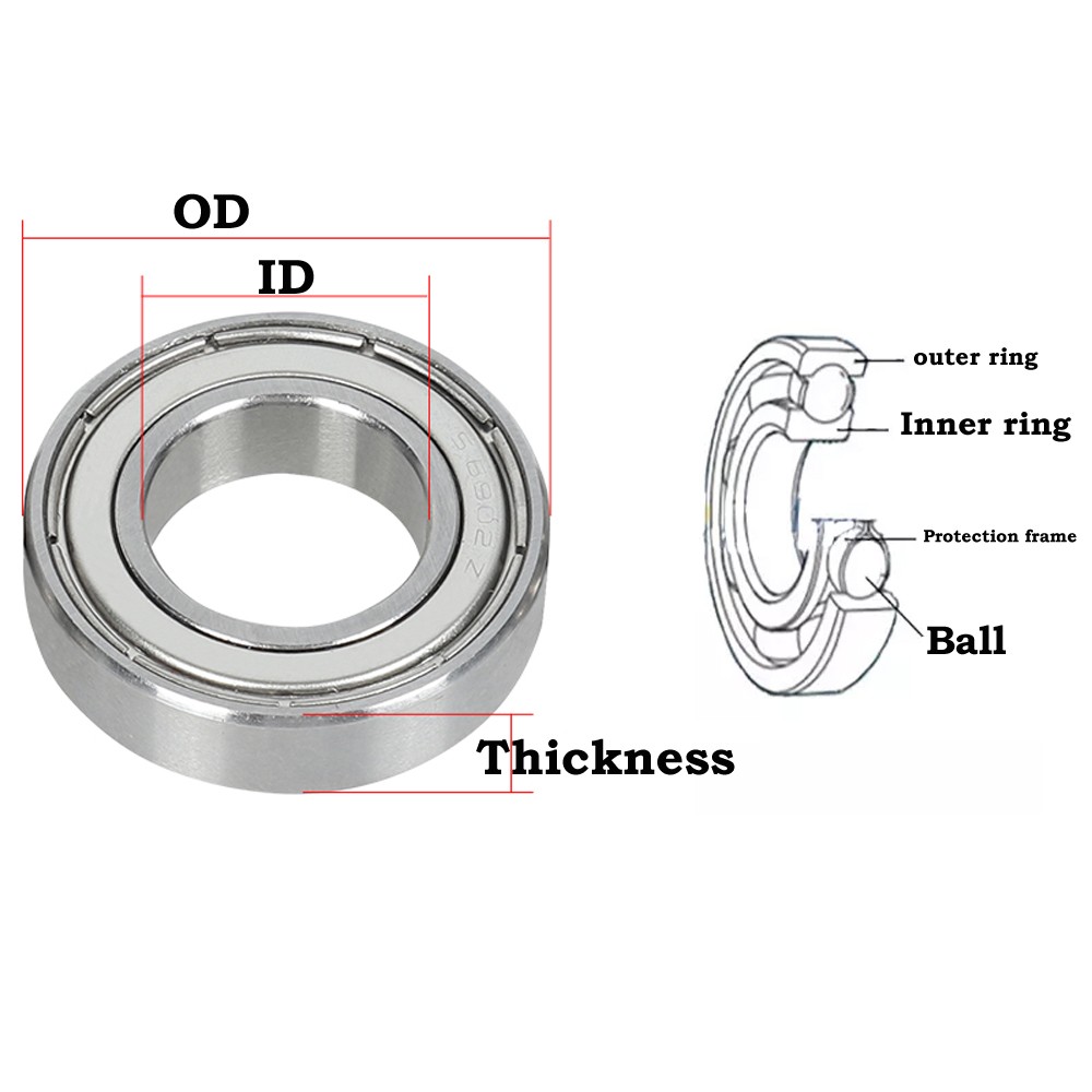 Stainless Steel Deep Groove Ball Bearing Miniature Shielded Bearing Bore 2-55mm