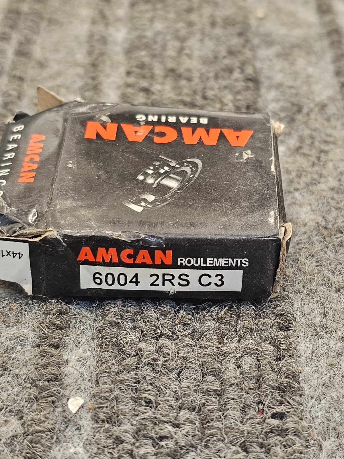 (QTY 3) Amcan 6004 2RS C3: Sealed Single Row Ball Bearings