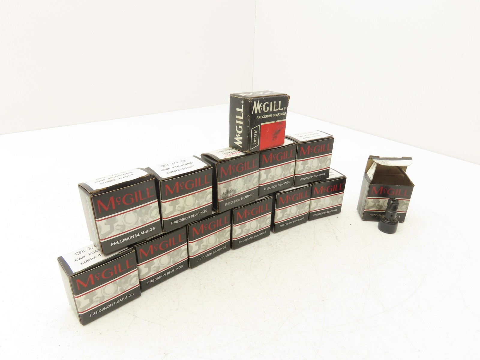 McGill CFH 3/4 SB Cam Follower 3/4″ OD x 1/2″ Wide 7/16″-20 Heavy Stud Lot of 13