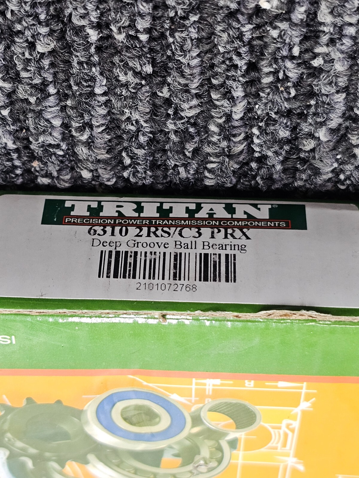 Tritan Deep Groove Ball Bearing 6310 2RS/C3 PRX 50mm Bore Heavy Duty Alloy Steel