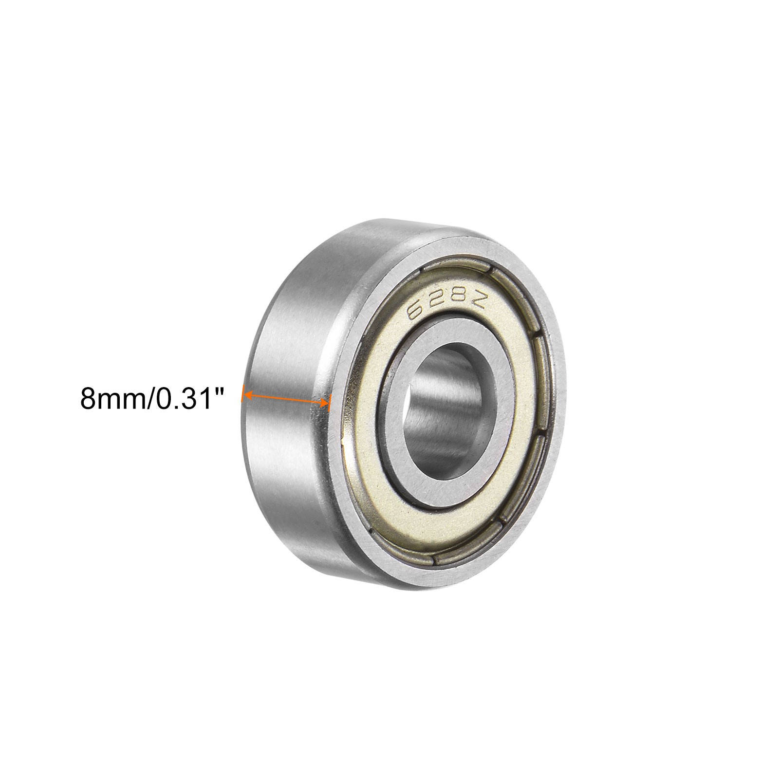 4pcs 628ZZ Deep Groove Ball Bearings, Chrome Steel Z3 Bearing 8 x 24 x 8mm