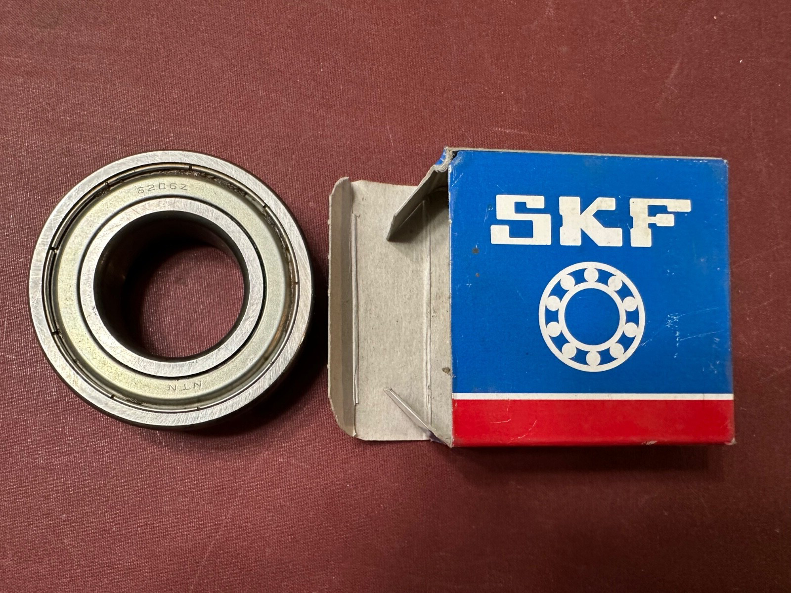 SKF 6206-2Z JEM 30mm X 62mm X 16mm Metal Shielded Bearing Made in USA