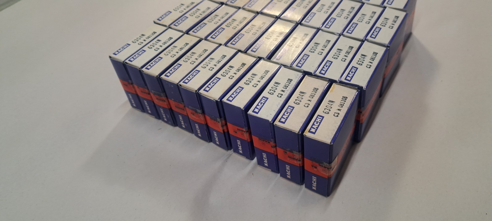 40 x NACHI 6304 C3 DEEP GROOVE BALL BEARING, OPEN TYPE, NO SEALS 20x52x15 mm