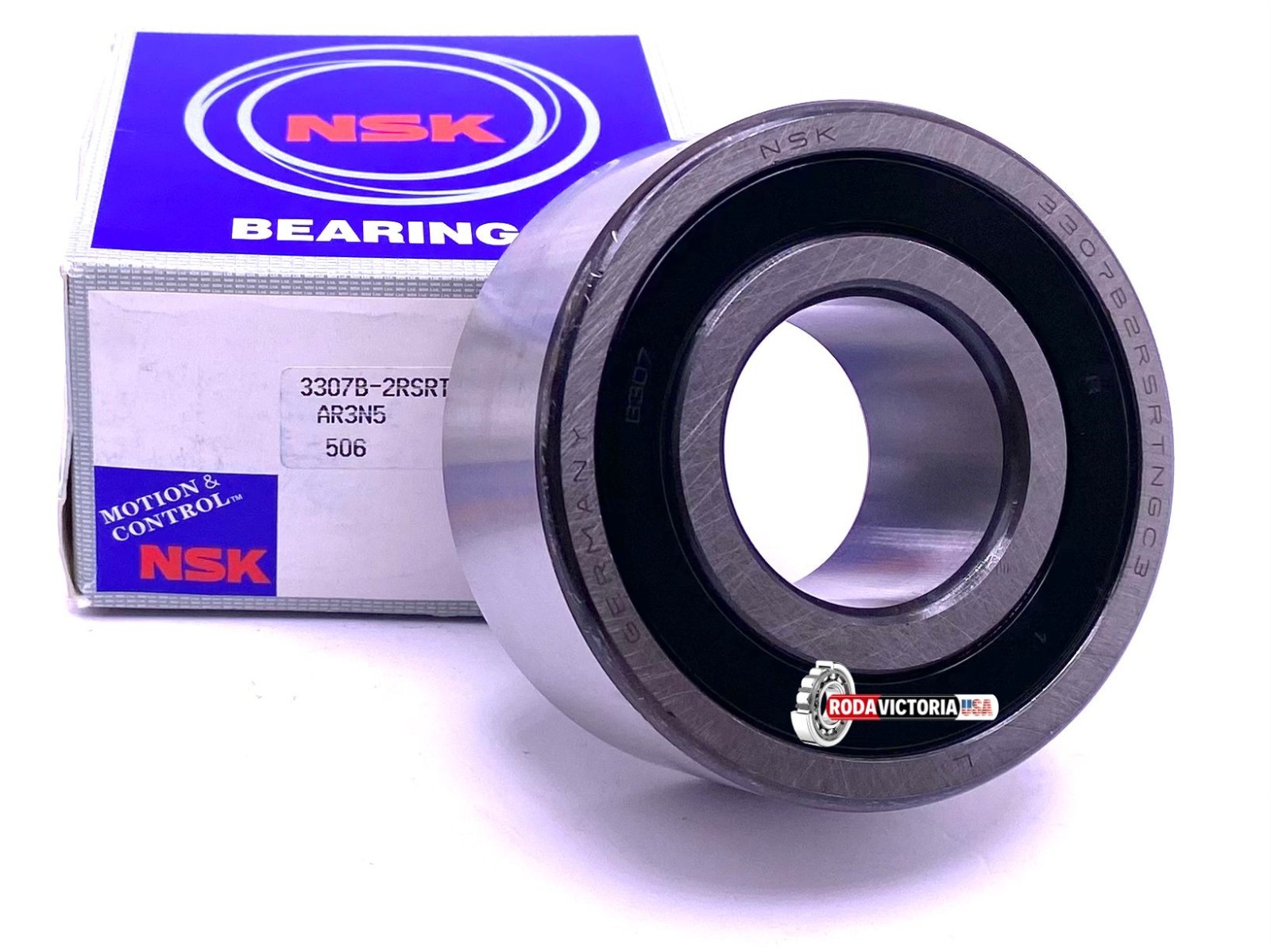 NSK 3307 B 2RSR TNG Angular Contact Ball Bearing, Rubber Sealed 35x80x34.9 mm