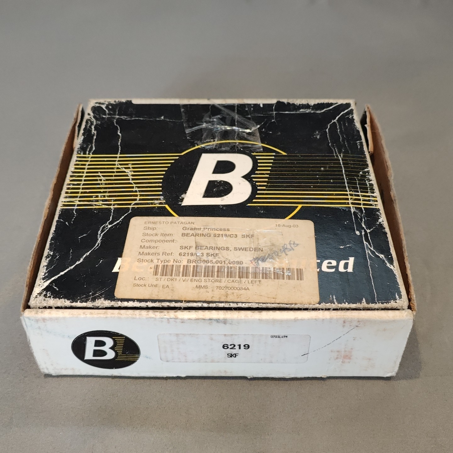 SKF 6219 Single Row Cylindrical Bore Deep Groove Ball Bearing 95x170x32mm