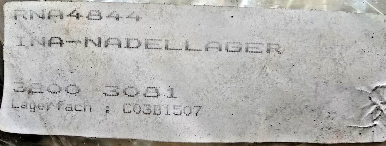 RNA4844 Needle Roller Bearings OPEN INA GERMANY WITHOUT INNER 72/W1214 RNA 4844