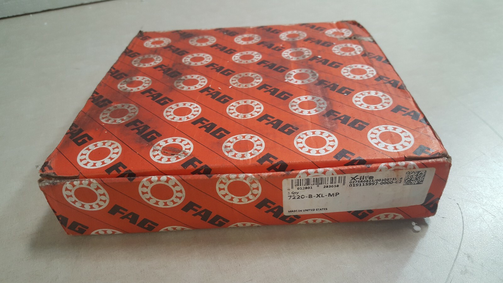 Fag 7220-B-XL-MP Angular Contact Ball Bearing – 40 Degree – Flush Ground