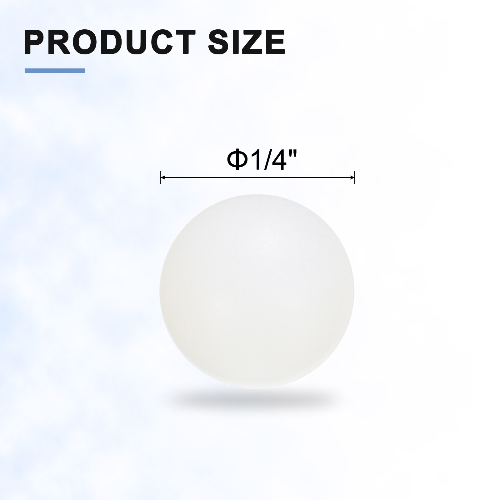 60pcs Nylon Bearing Balls 1/4″ Solid Plastic Balls G1 Precision White