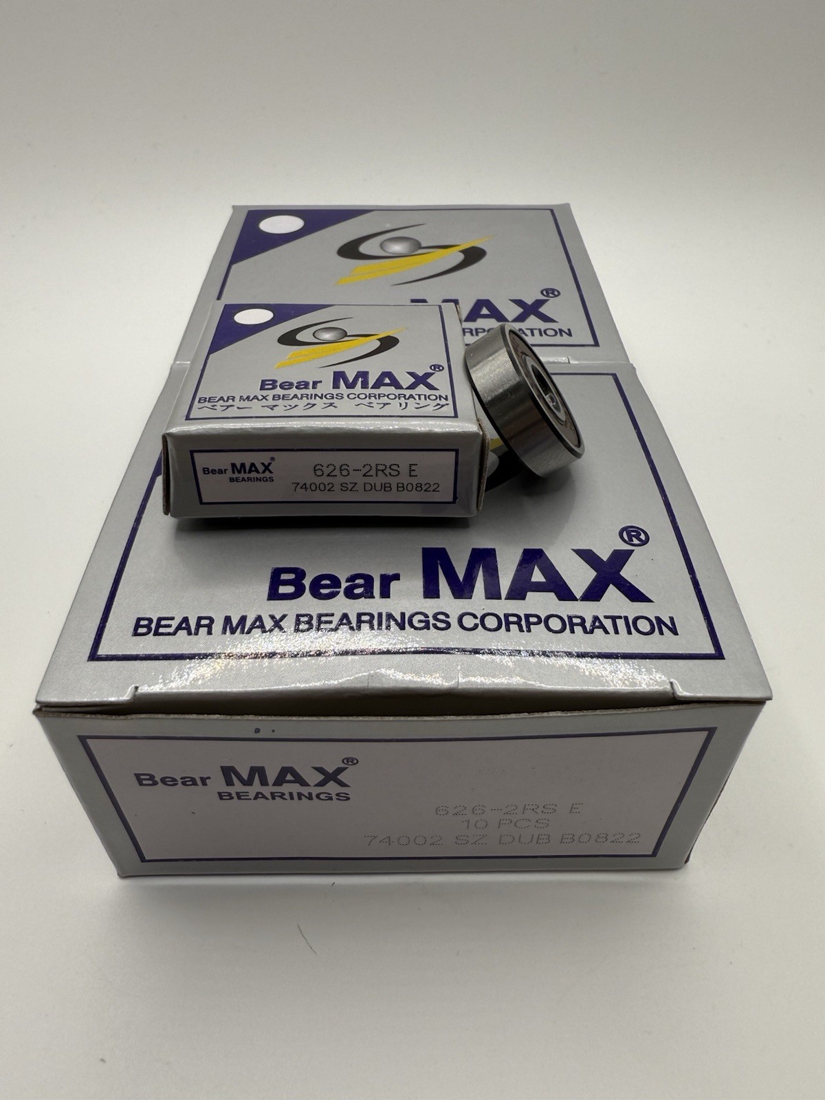 100 pcs BearMAX 626-2RS E 6x19x6mm Rubber Seal Deep Groove Ball Bearings 6262RS