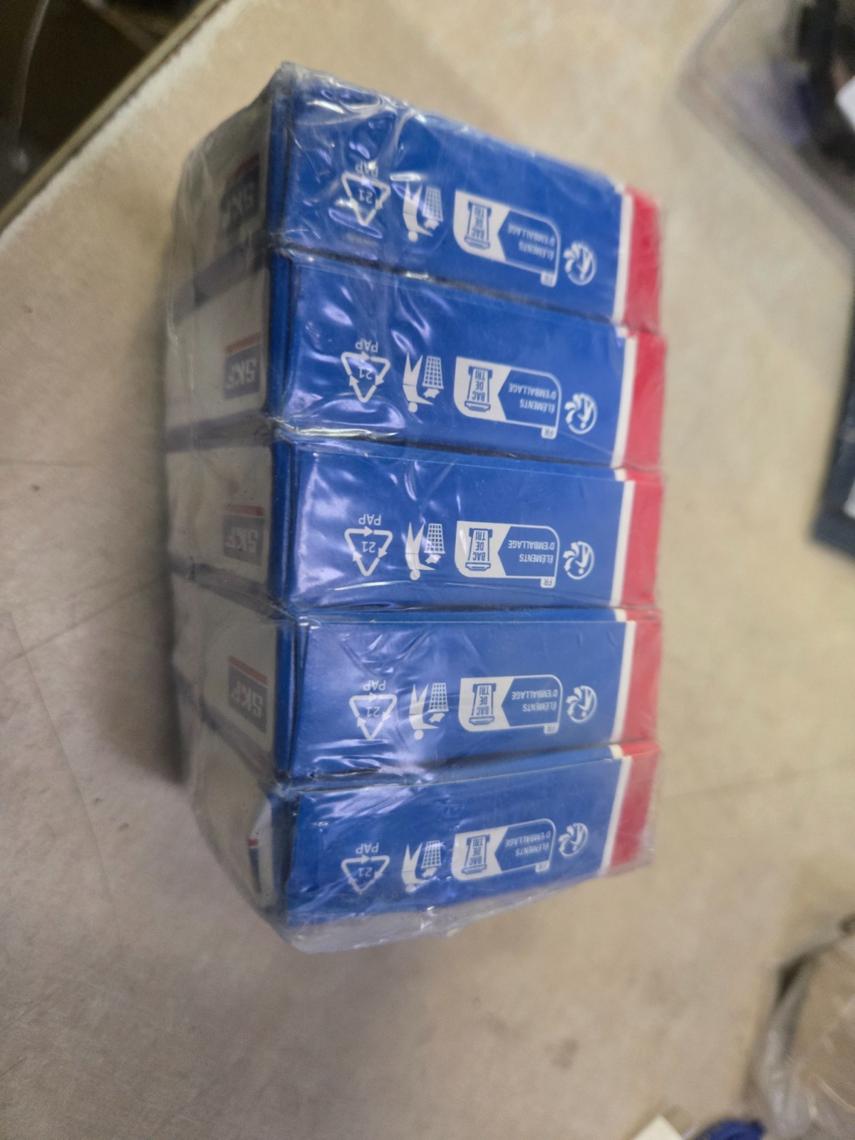 Lot of 5 Sealed SKF 6206 2RSJEM DOUBLE SHIELD BALL BEARING