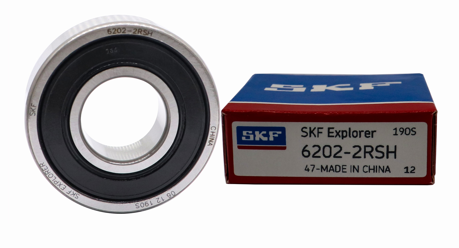 (2 PACK) SKF 6202-2RSH 15X35X11MM Double Rubber Seal Ball Bearings