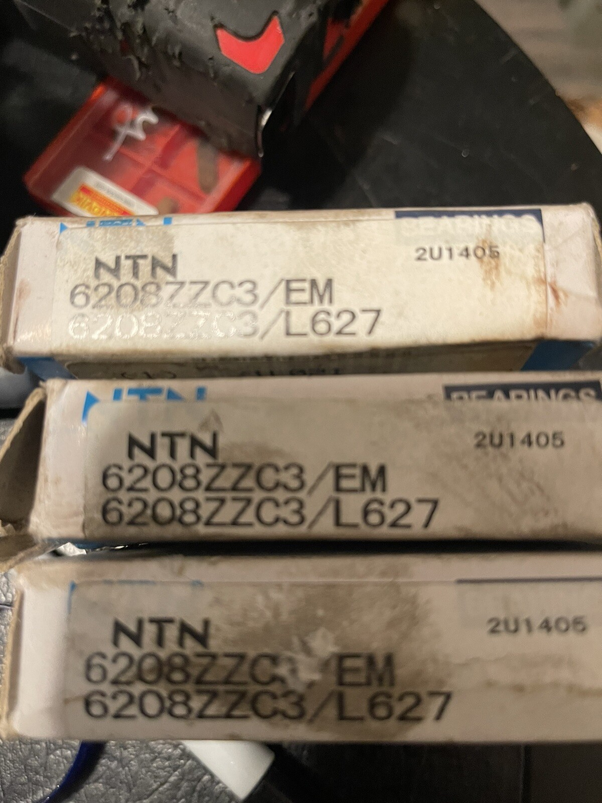 3-NEW NTN 6208-ZZC3 L627 SHIELDED BALL BEARING