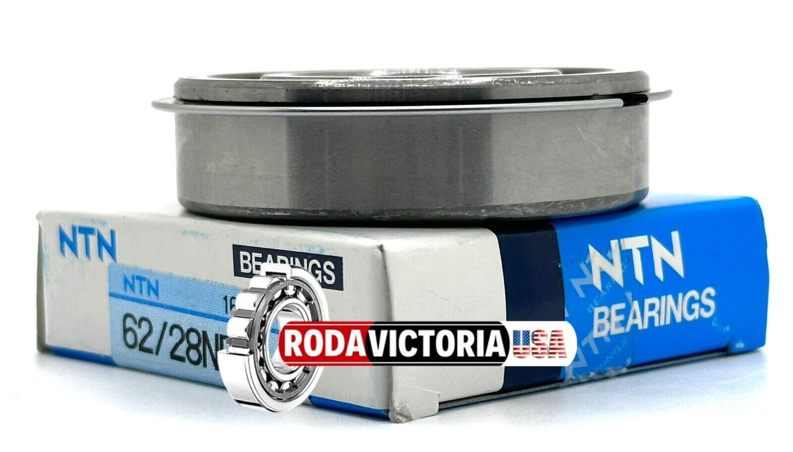 NTN JAPAN 62/28 NR C3 BALL BEARING, OPEN TYPE, NO SEALS + SNAP RING 28x58x16mm