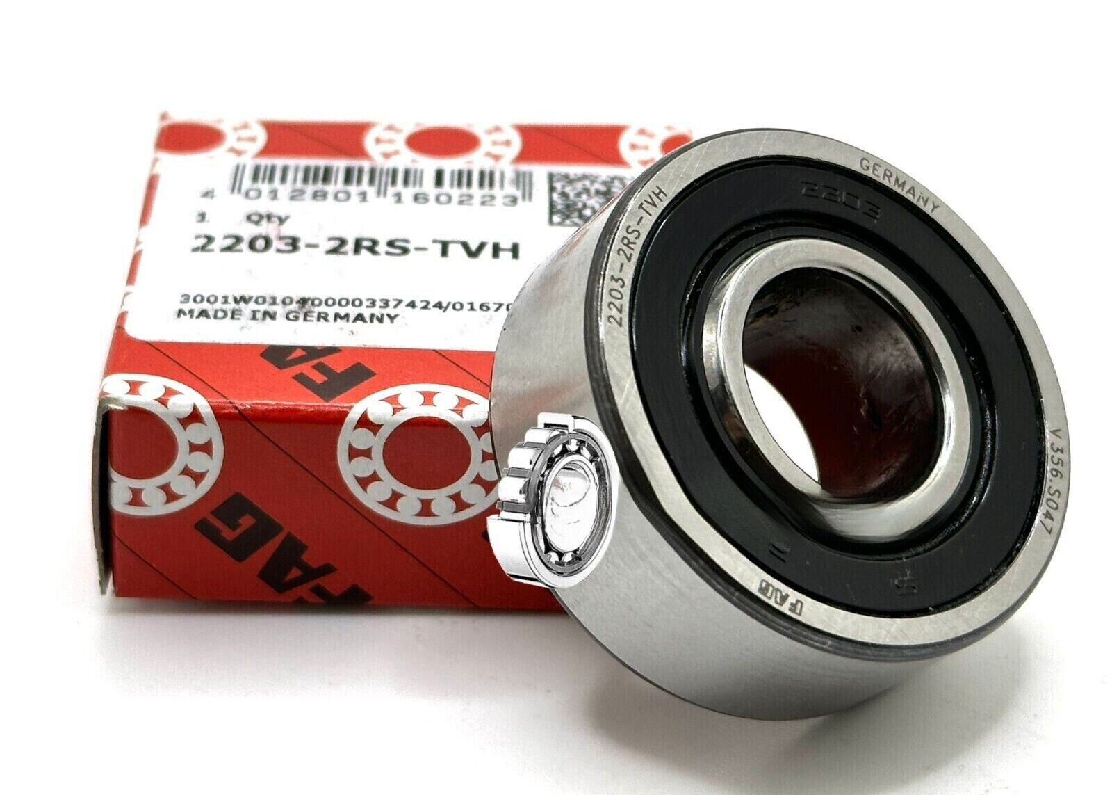 NEW 2203 2RS TVH FAG SELF ALIGNING BALL BEARING,RUBBER SEALED 17x40x16m