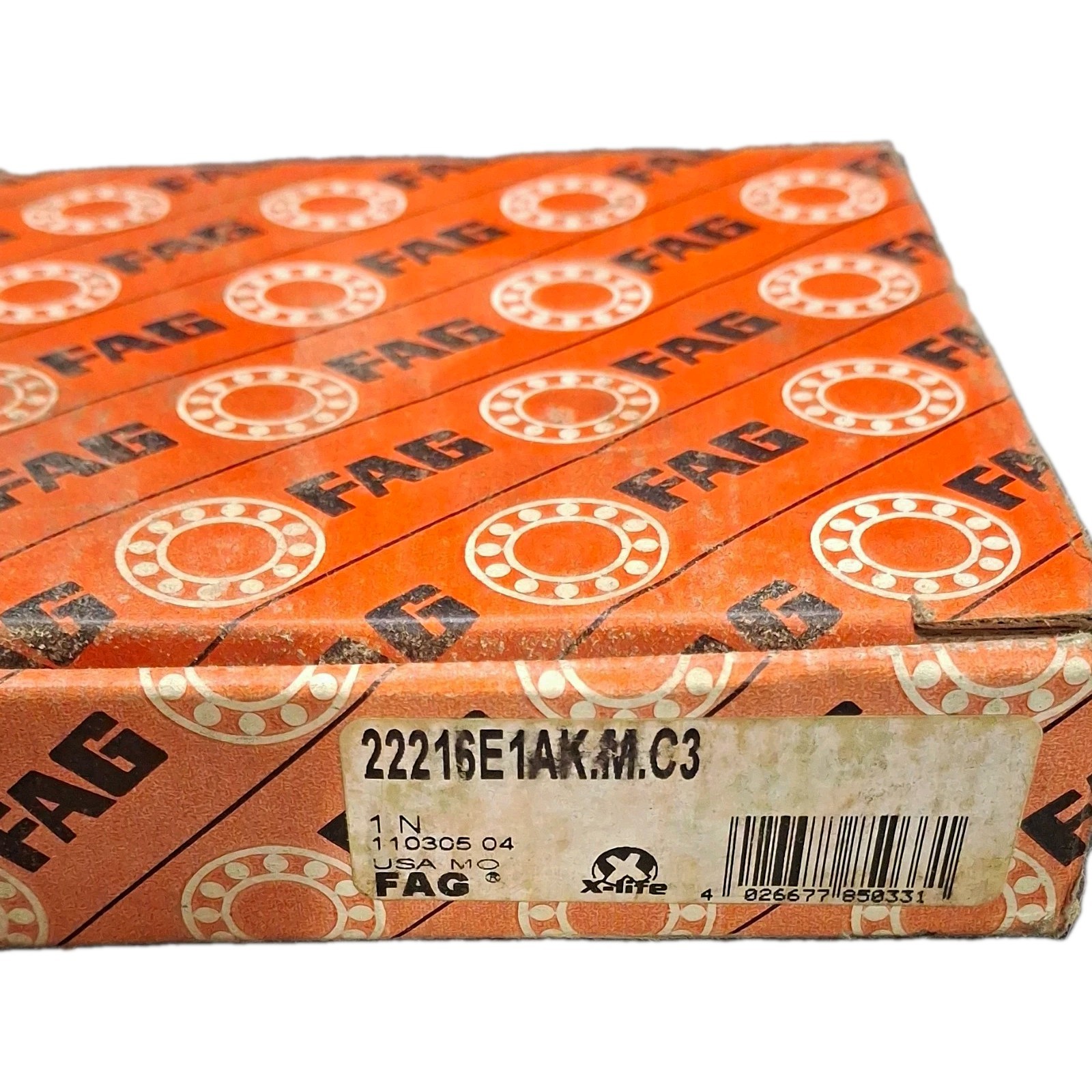FAG 22216E1AK.M.C3 Spherical Roller Bearing 80x140x33mm Tapered Brass Cage New
