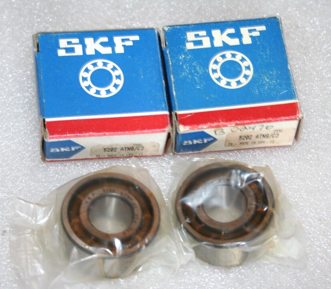 (Lot of 2) SKF 5202 ATN9/C3 Angular Contact Bearings * NEW *