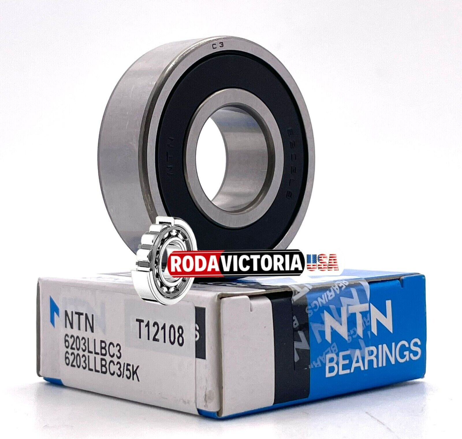 NTN 6203 LLB C3 5K Double Rubber Sealed Deep Grove Ball Bearing 6203 2RS 6203RS