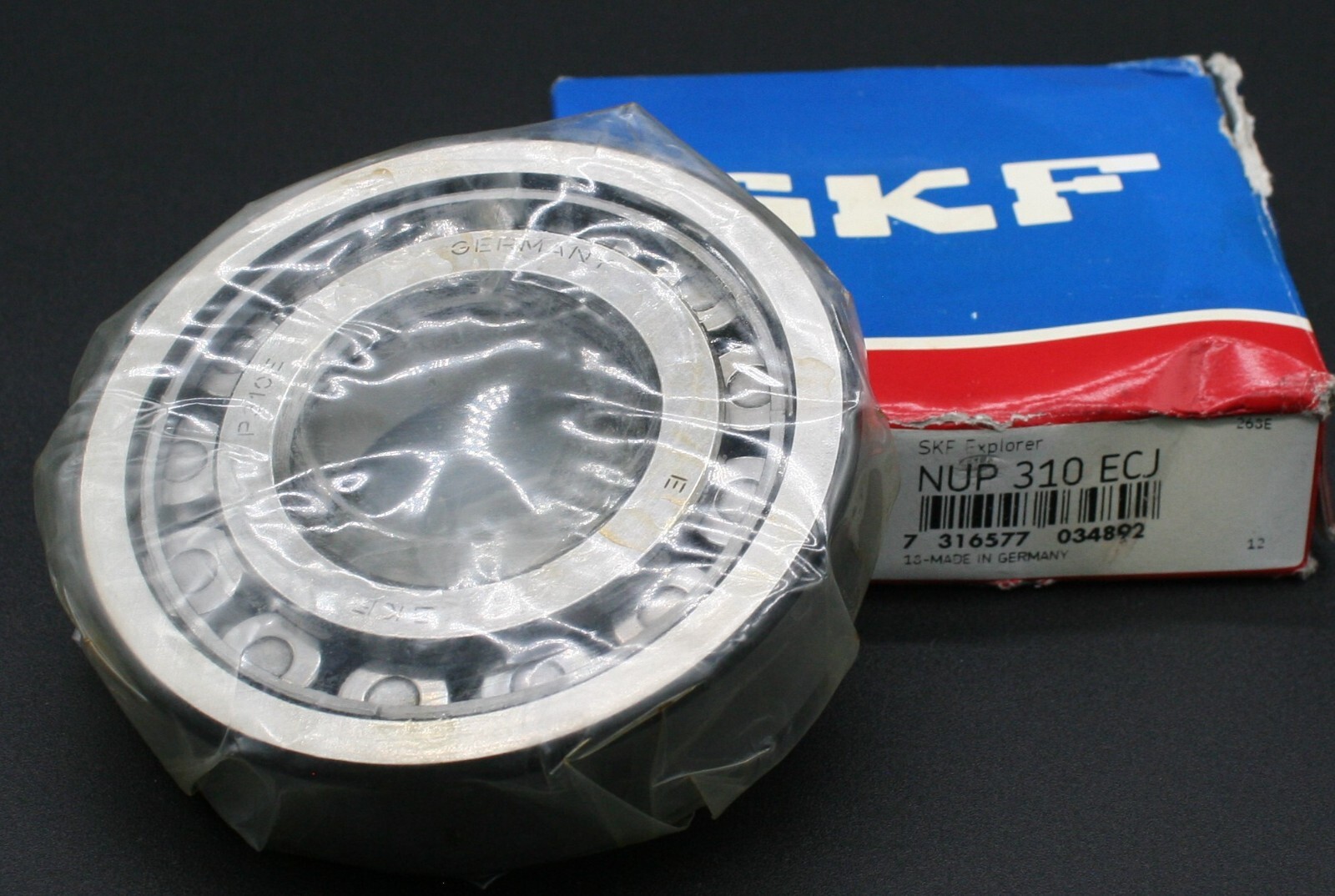 One SKF NUP 310 ECJ Cylindrical Roller Bearing 50MM ID Germany NEW