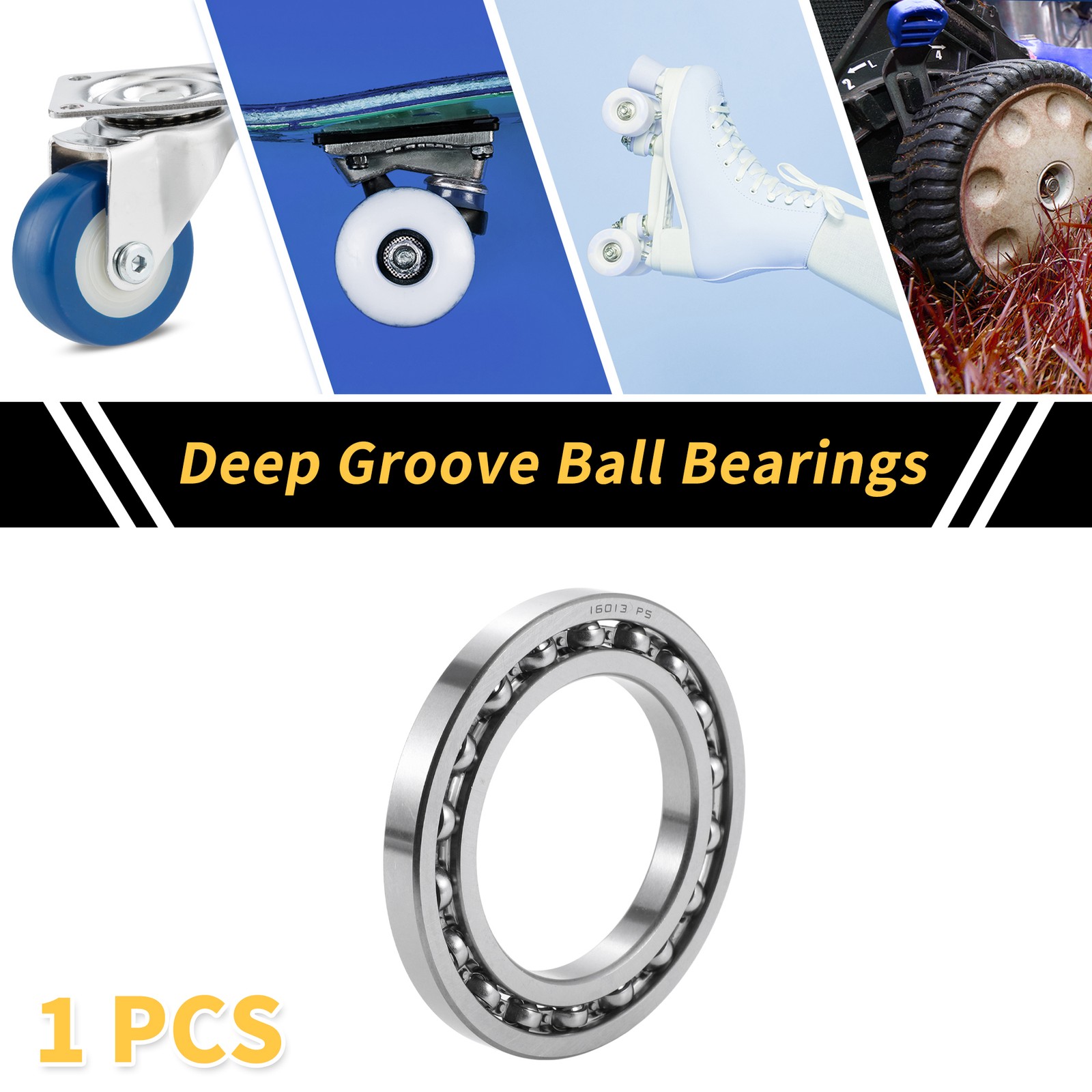 16013 Deep Groove Ball Bearings 65x100x11mm 1 Pcs Scooter Skateboard Wheel