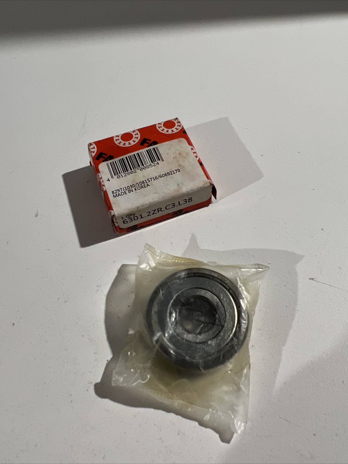 fag bearing 6301-2ZR-C3-L38 deep groove ball roller bearing